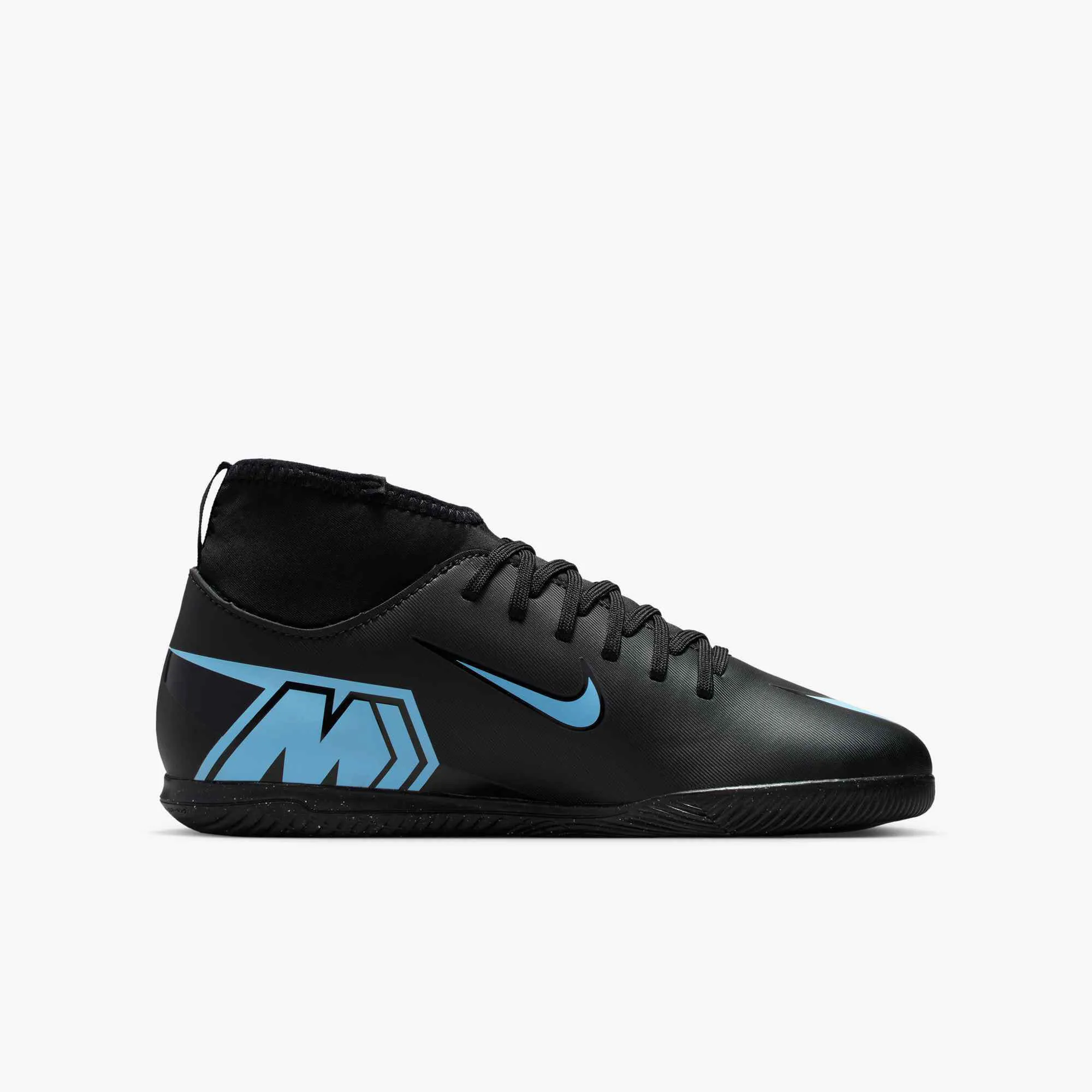 Nike Jr. Mercurial Superfly 10 Club Kinder Fußballschuhe Hallenschuhe schwarz/blau