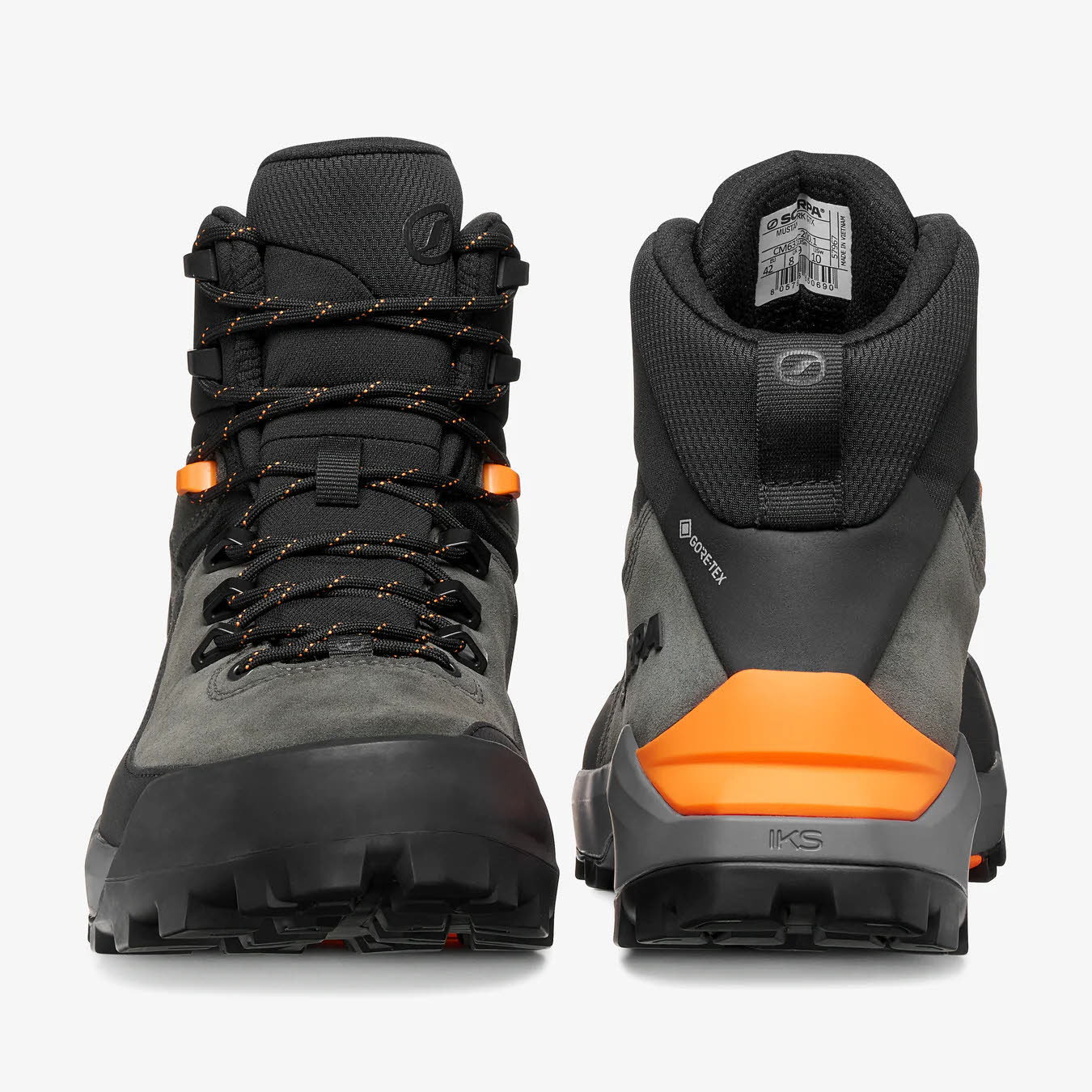 Scarpa MUSTANG TRK GTX Herren Wanderschuhe Trekkingschuhe Mid grau/orange