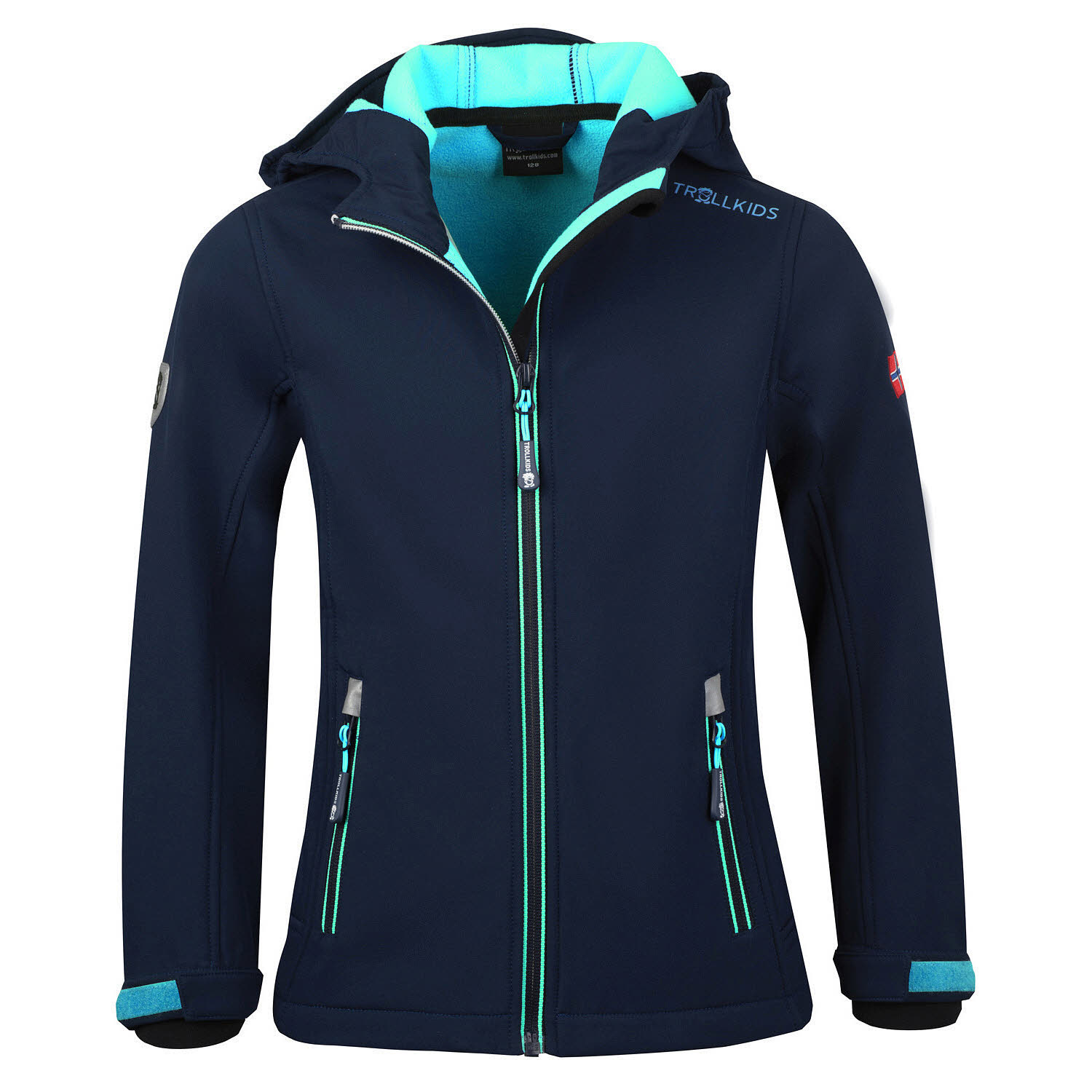 TROLLKIDS Trollfjord Jacket Mädchen Softshelljacke Outdoorjacke blau