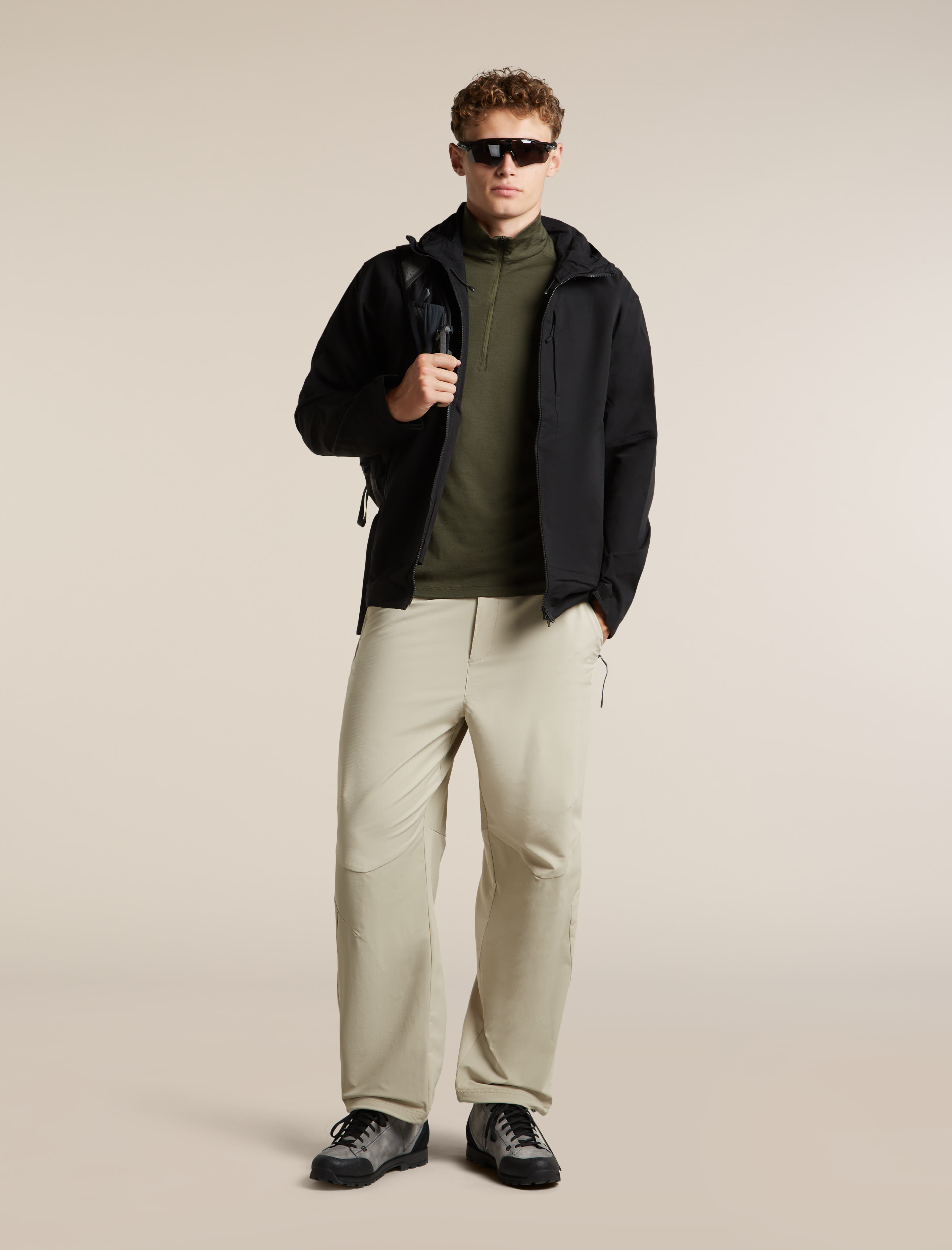 ICEBREAKER HE 200 Oasis LS Half Zip Herren Skirolli grün