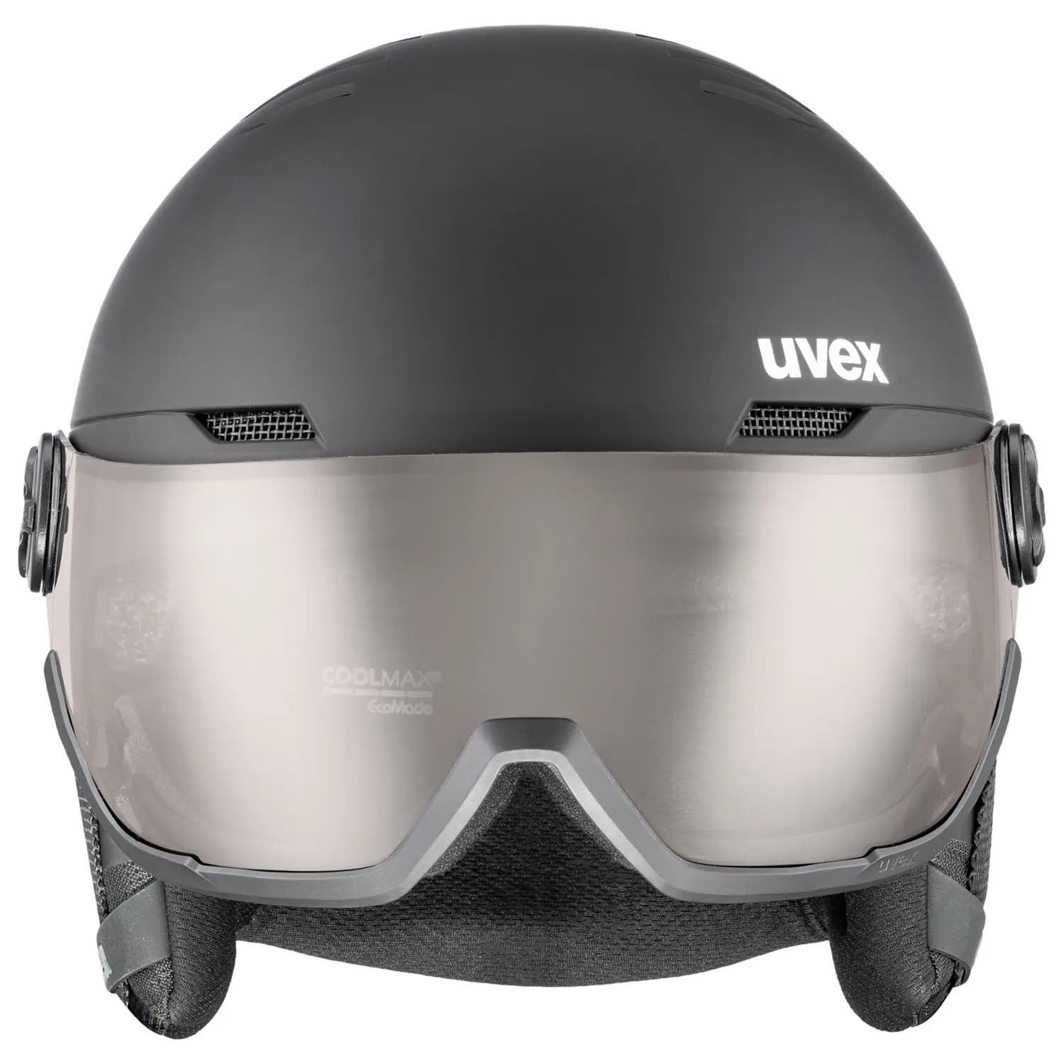 Uvex wanted visor pro V Skihelm Visier Belüftungssystem Fidlock Unisex schwarz matt