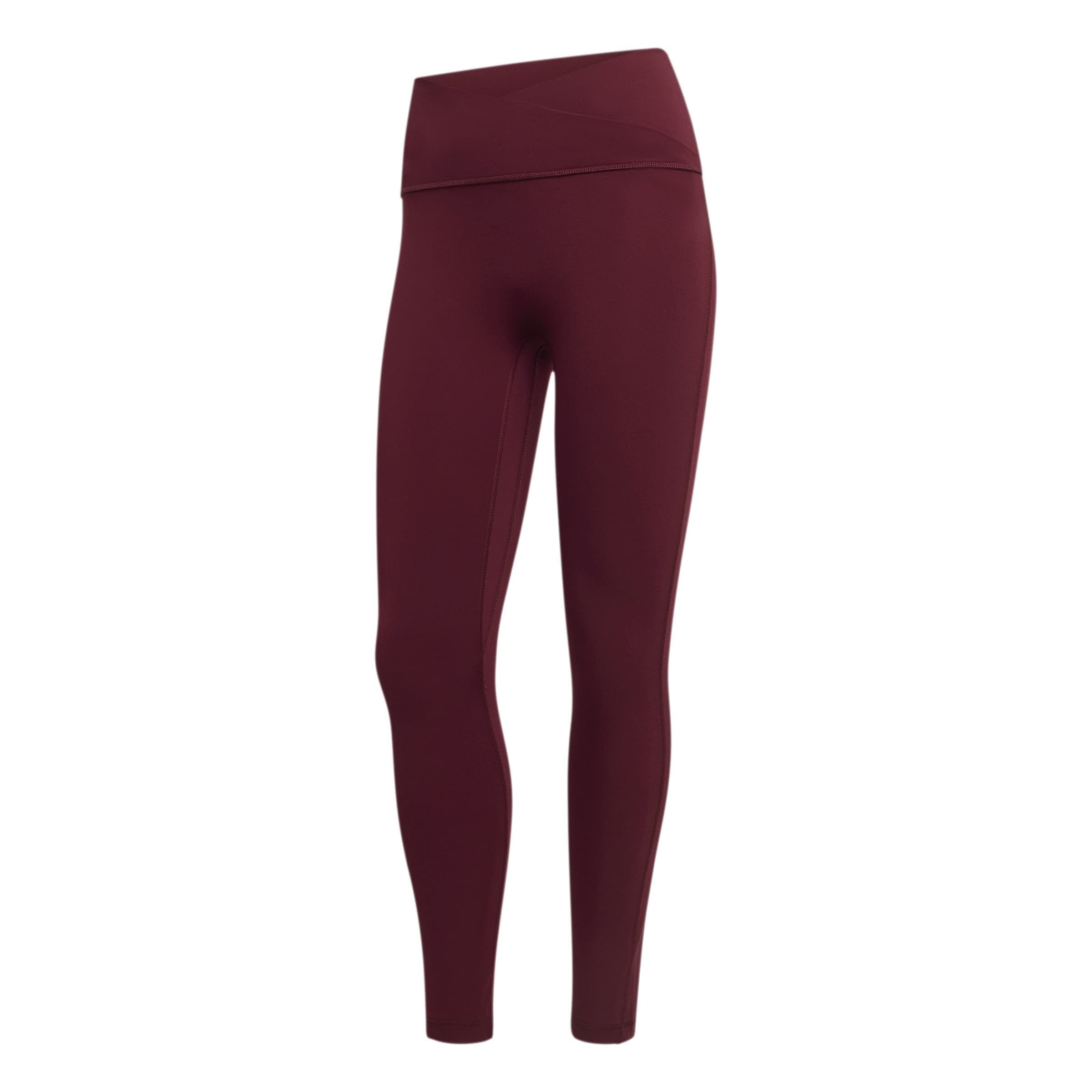 Adidas 3-Streifen Studio All Me 7/8 X-Over Leggings Damen rot