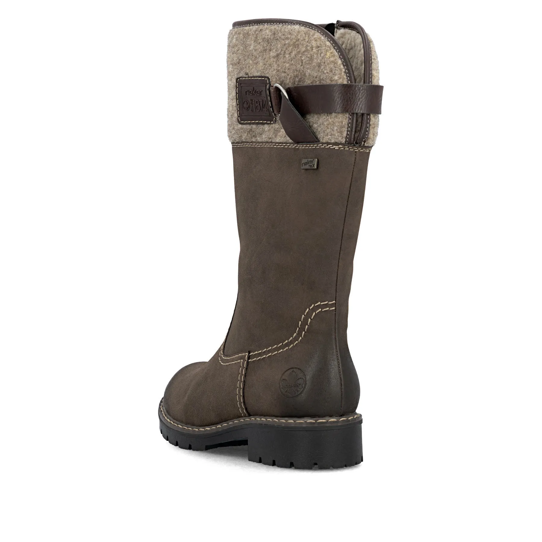 Rieker Damen Hochschaftstiefel dunkelbraun