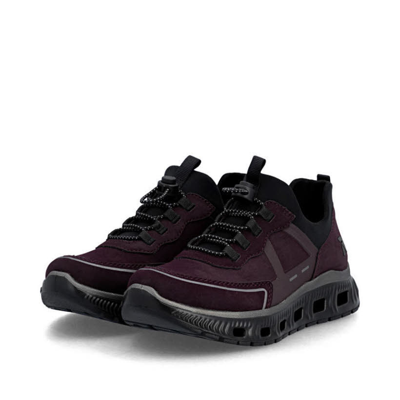 Rieker Edina Damen Sneaker Halbschuh rot