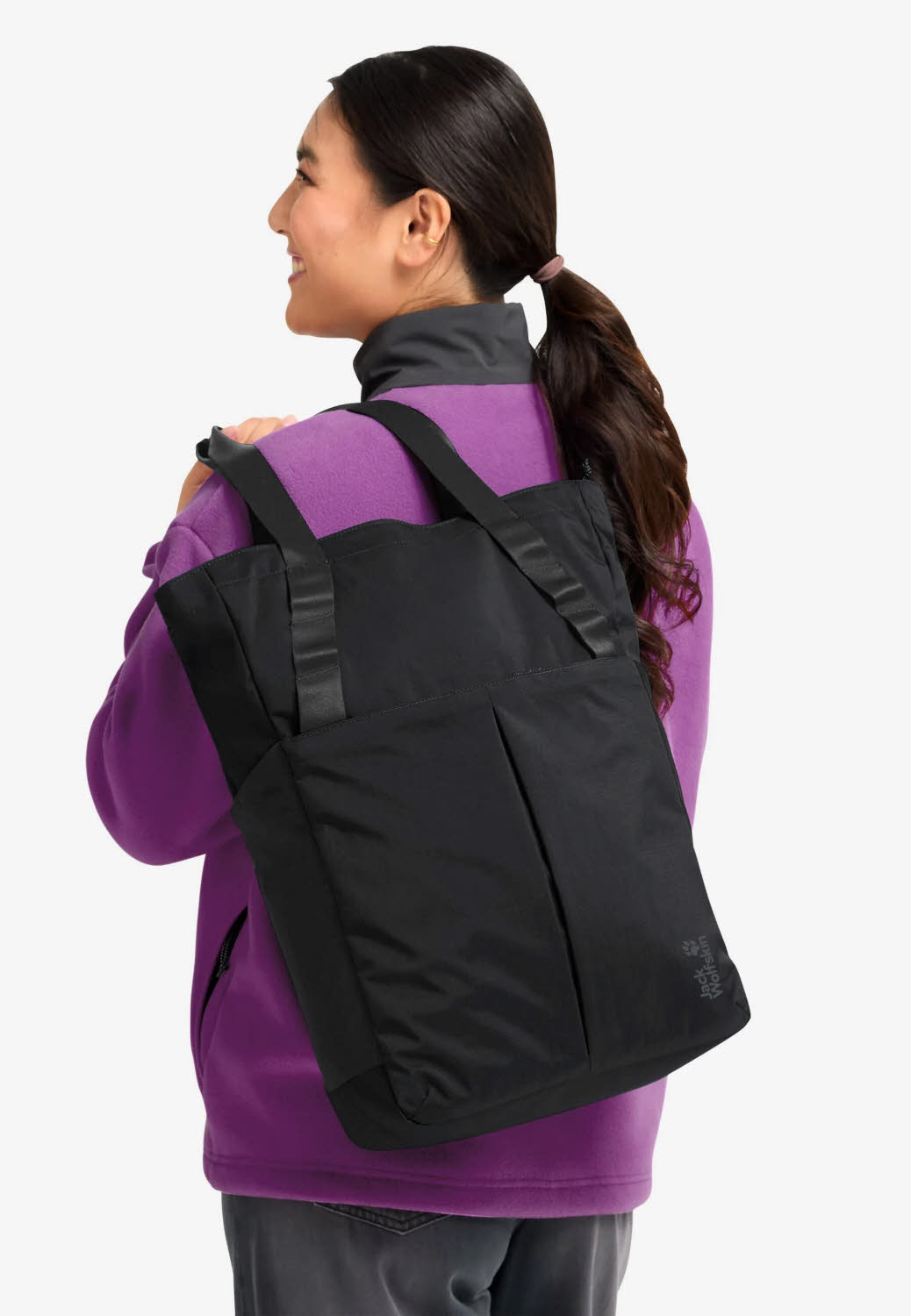 Jack Wolfskin ZOYA 2IN1 TOTE Damen Alltagstasche Umhängetasche schwarz