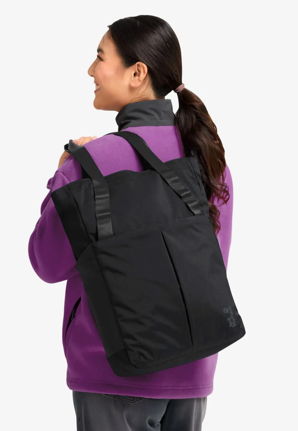 Jack Wolfskin ZOYA 2IN1 TOTE Damen Alltagstasche Umhängetasche schwarz