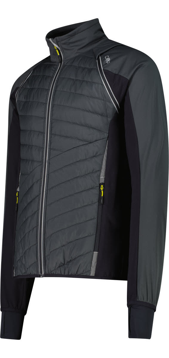 CMP MAN JACKET WITH DETACHABLE SLEEVES Herren Winterjacke abnehmbare Ärmel black pine