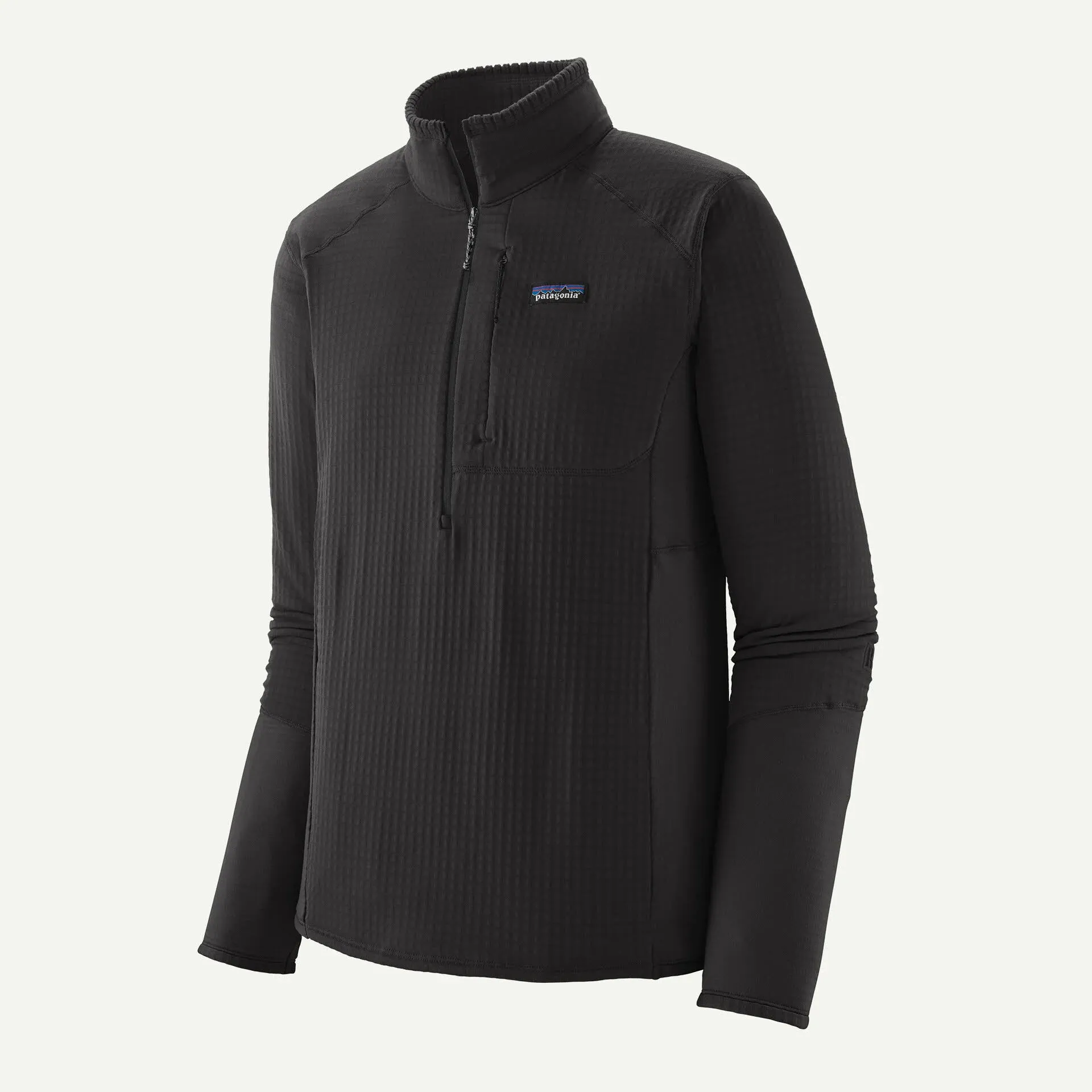 Patagonia R1 P/O Herren Fleecepullover Midlayer schwarz