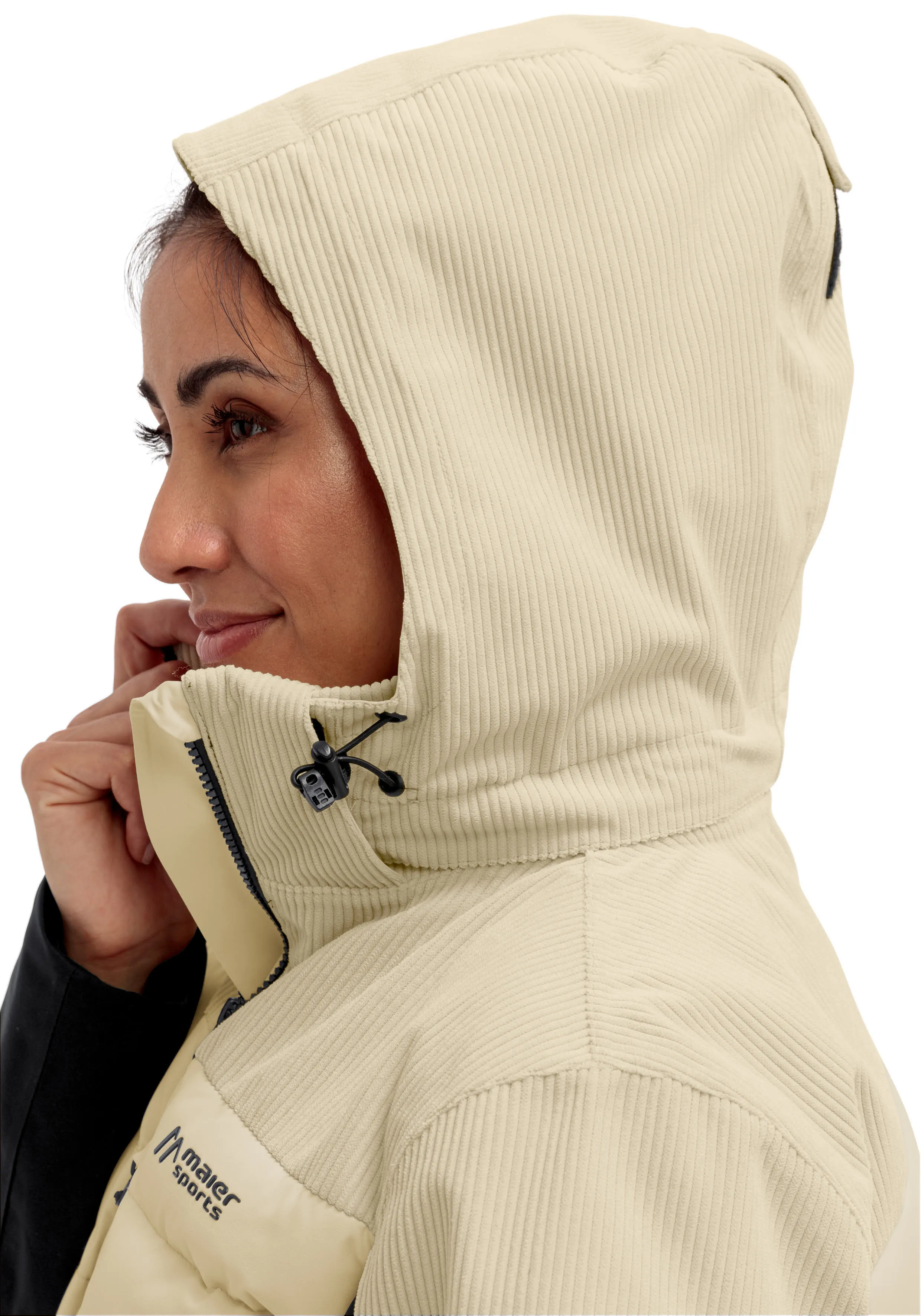 Maier Sports Whiteglam Skijacke Winterjacke Cordjacke Damen beige