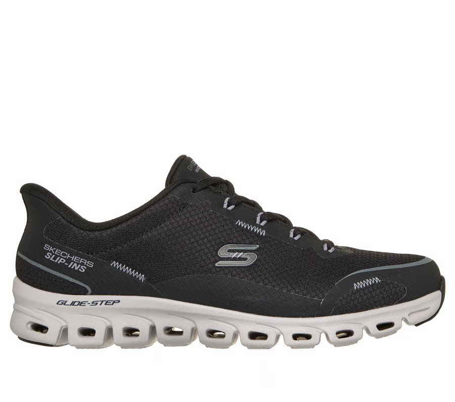 Skechers Glide-Step DRIZZLE Damen Sneaker Slipper Slip-in wasserdicht schwarz