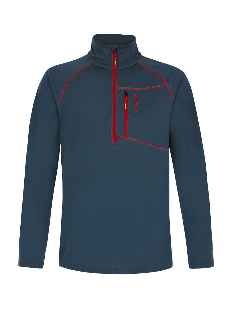PRTRekody 1/4 zip active top Rollkragenpulli Herren blau