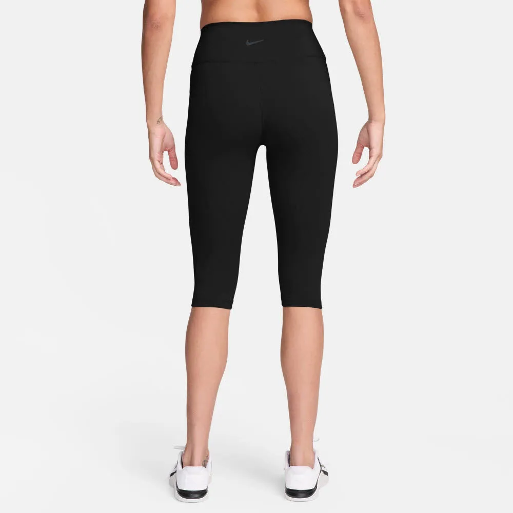 Nike One Women"s High-Waisted Damen ¾ Shorts Sportshorts schwarz
