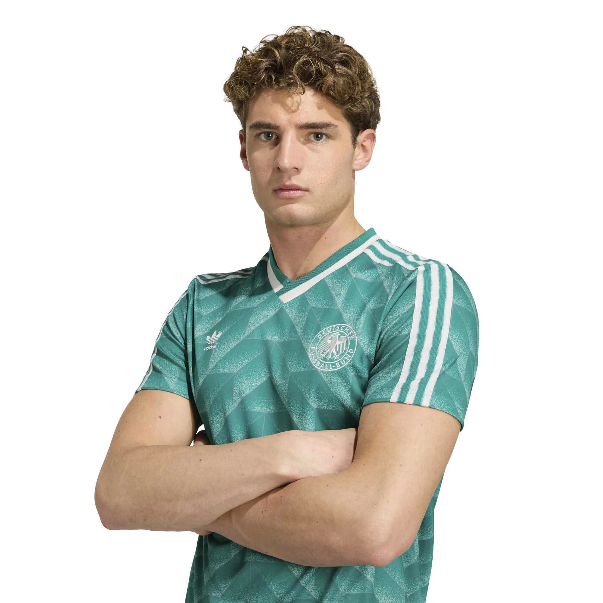 adidas DFB A JSY 90 Herren Auswärtstrikot WM 1990 power green