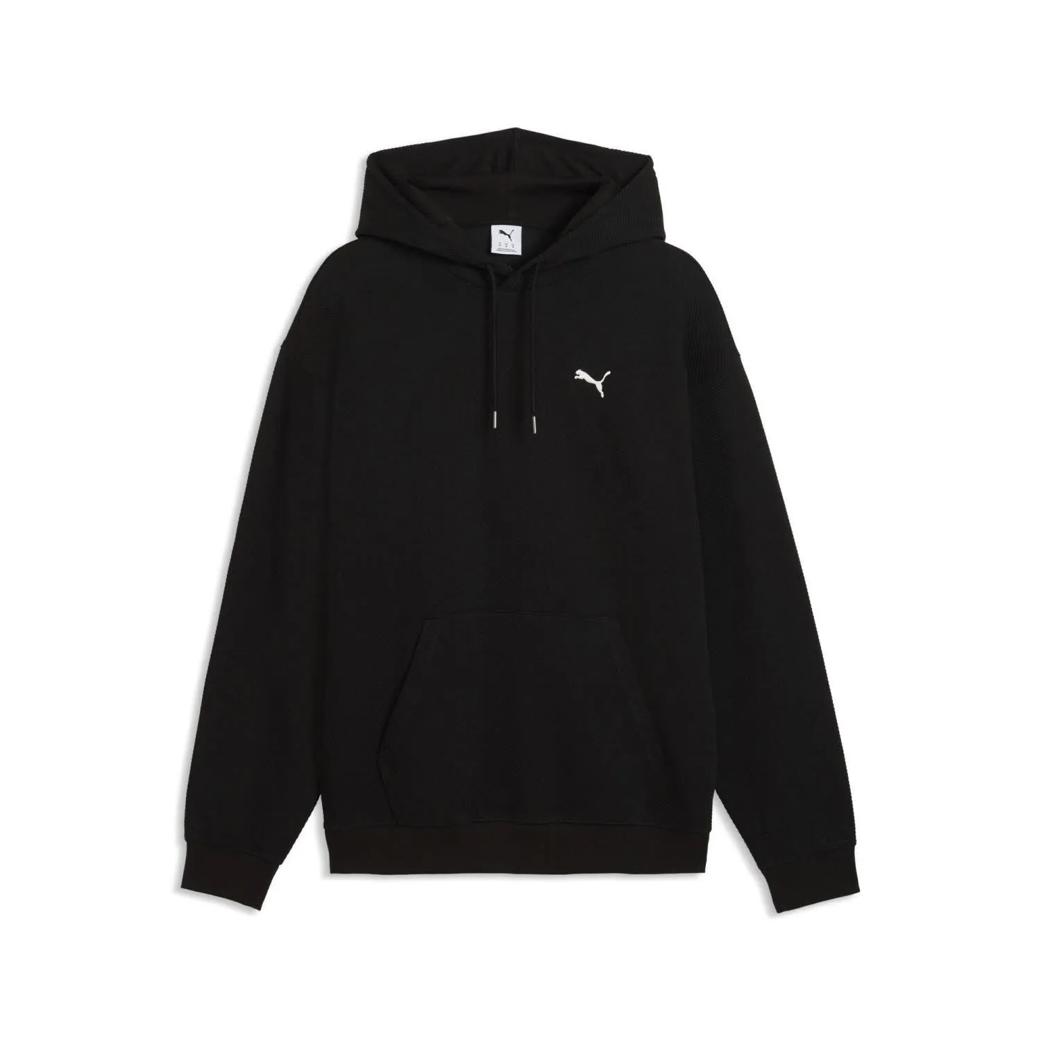 Puma ESS ELEVATED Relaxed Material Herren Hoodie Kapuzenpullover schwarz