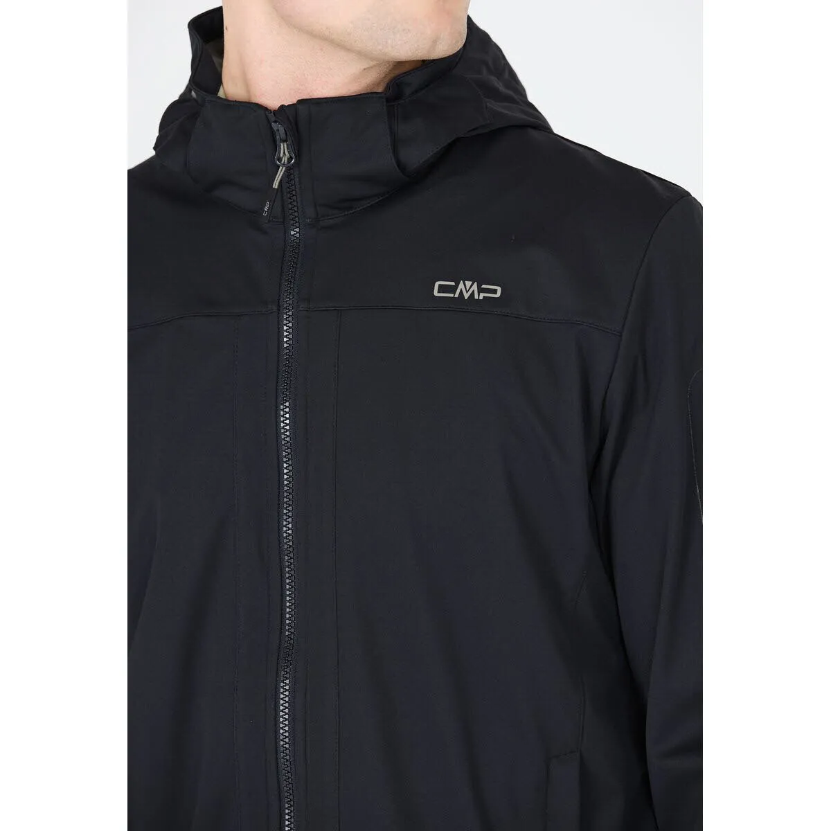 CMP Softshelljacke Kapuzenjacke Herren dunkelgrau schwarz