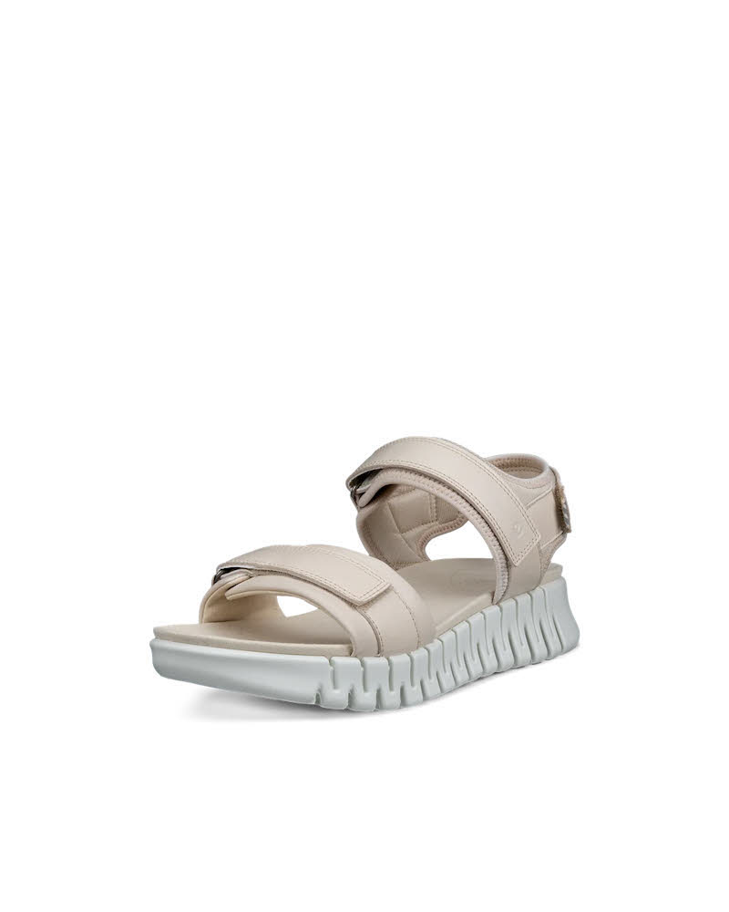 ECCO GRUUV SOL LEA Damen Sandalen Modeschuhe beige