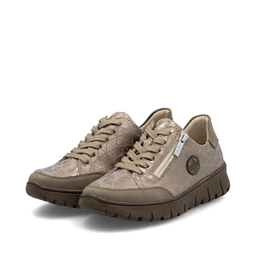 Rieker HWK Damen Halbschuhe Sneaker Low modisch beige
