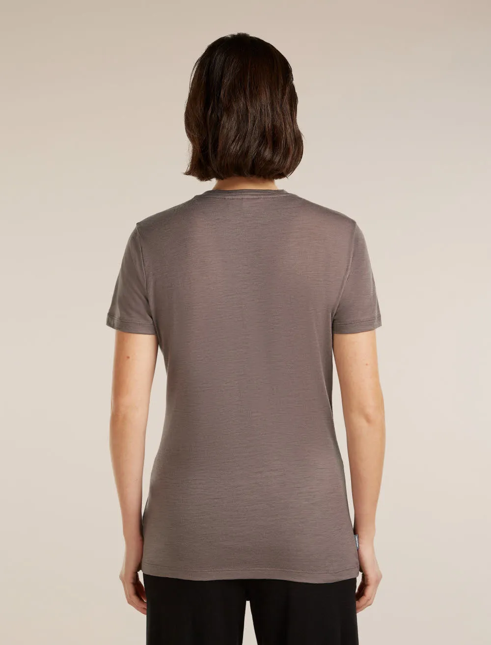 Icebreaker Merino 150 Tech Lite SS Tee Bird Transit Damen T-Shirt Funktionsshirt grau-braun