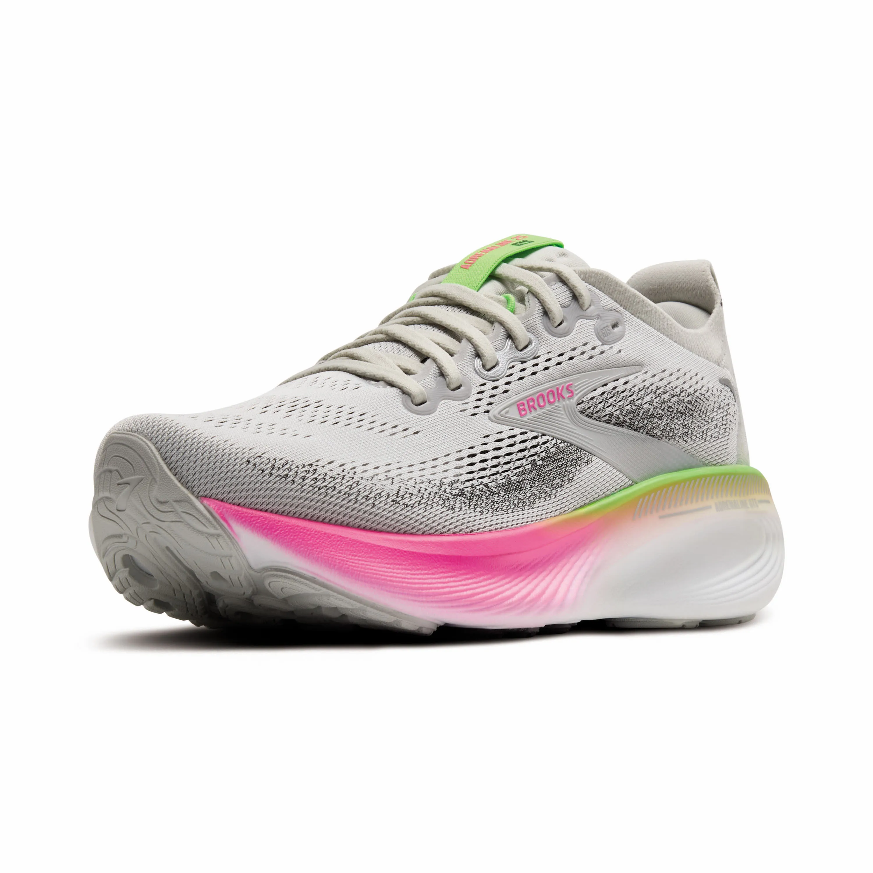 Brooks Adrenaline GTS 25 Damen Laufschuhe Joggingschuhe weiß/pink/grün