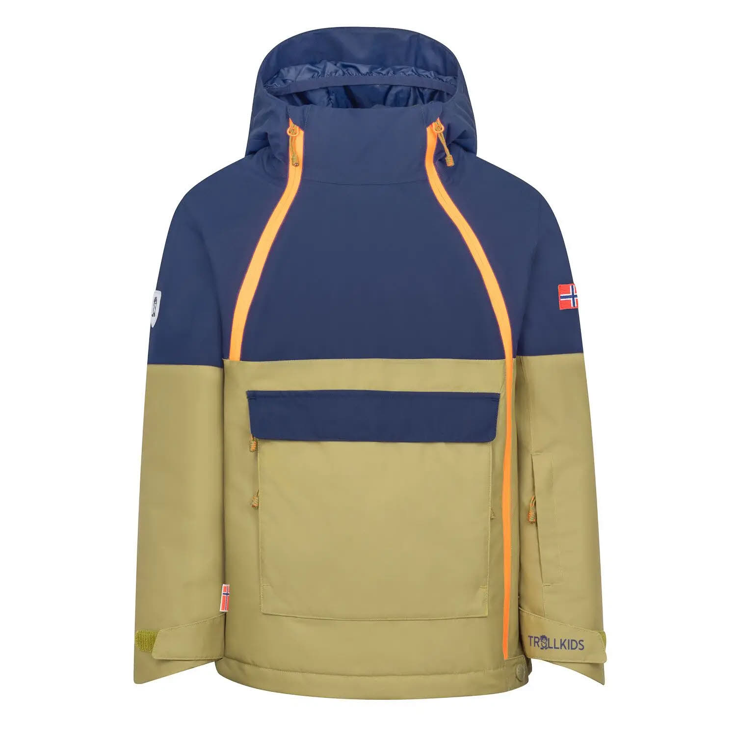 Trollkids Eikedalen Jacket Kinder Skijacke Snowboardjacke wasserdicht grün-blau