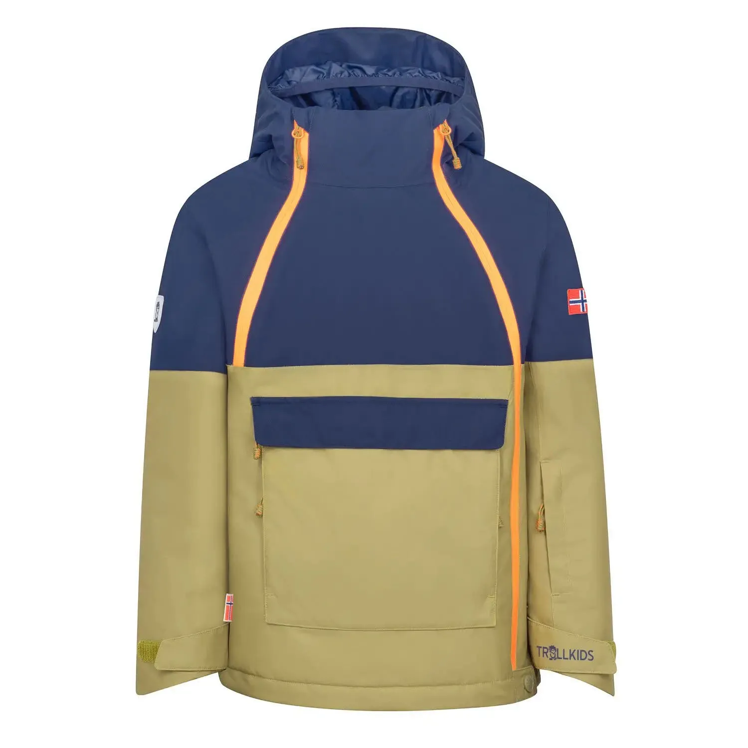 Trollkids Eikedalen Jacket Kinder Skijacke Snowboardjacke wasserdicht grün-blau
