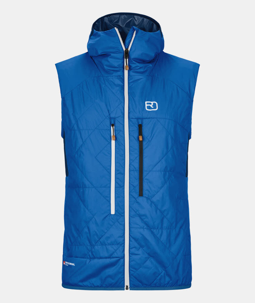 Ortovox SWISSWOOL PIZ BOÈ VEST M Herren Daunenjacke ärmellos blau