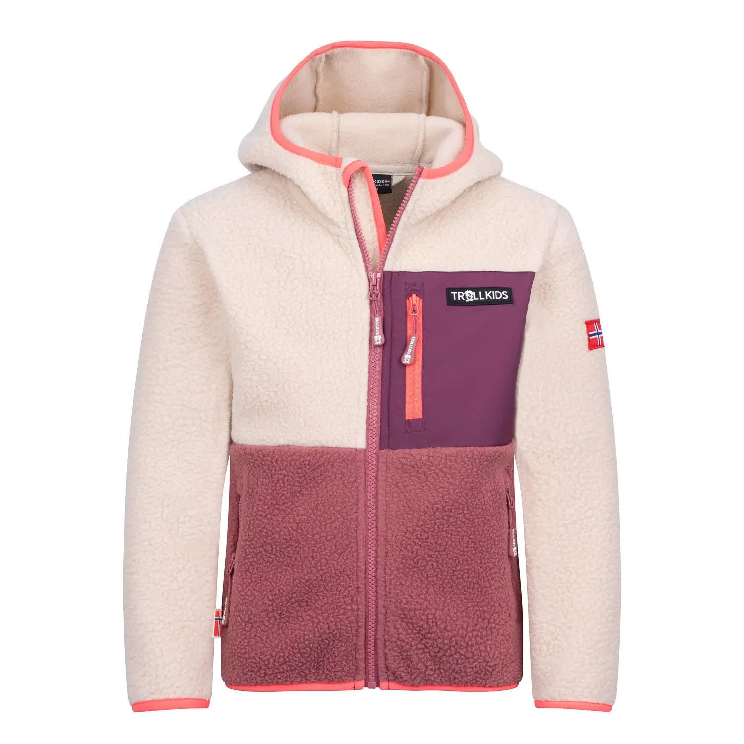 TROLLKIDS Kids Aurlandsfjord Jacket Mädchen Fleecejacke rosa