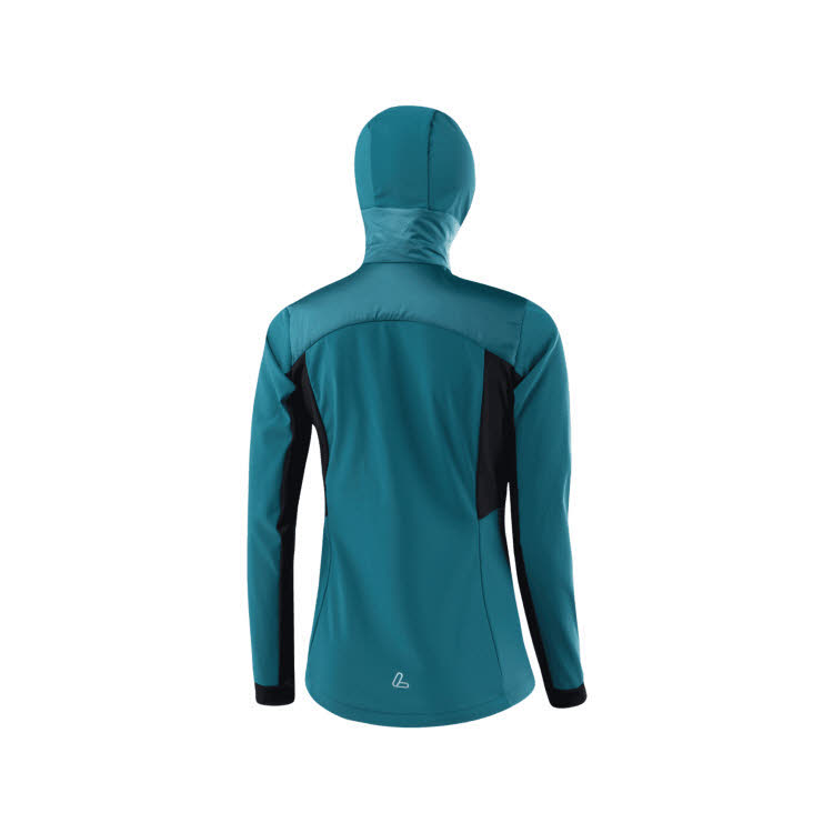 Löffler W HOODED HYBRIDJACKET GRACE PL60 Langlaufjacke Damen blaugrün