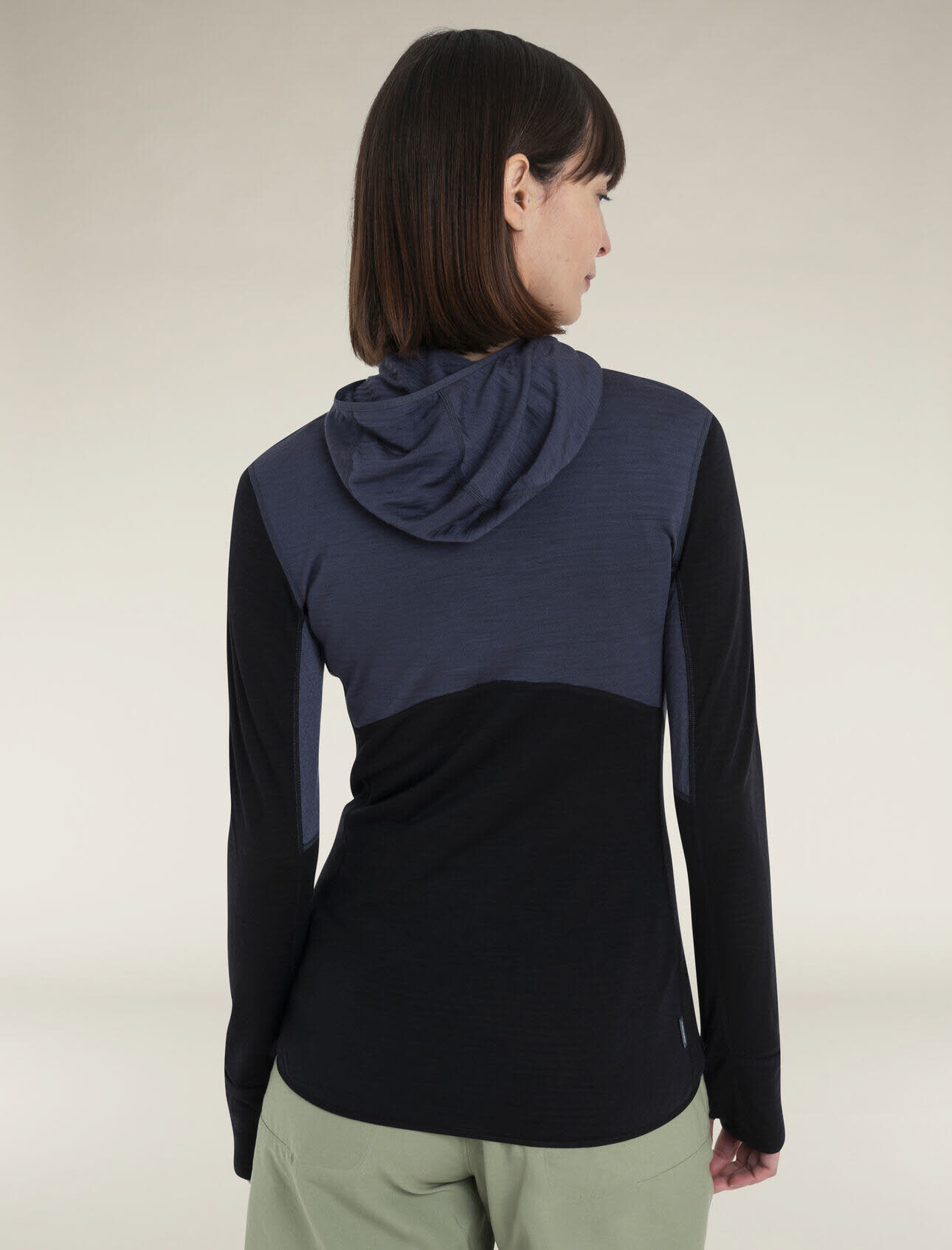 Icebreaker Merinomix 200 Realfleece™ Descender Zip-Hoodie Fleecejacke Damen dunkelblau