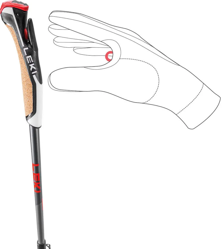 Leki Instructor Lite Unisex Nordic Walking Stöcke Wanderstöcke 100-125cm grau