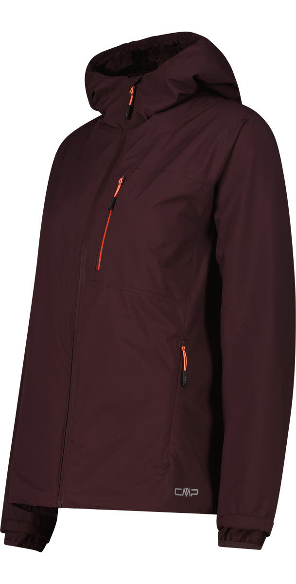 CMP WOMAN JACKET FIX HOOD Damen Winterjacke Kapuzenjacke black berry