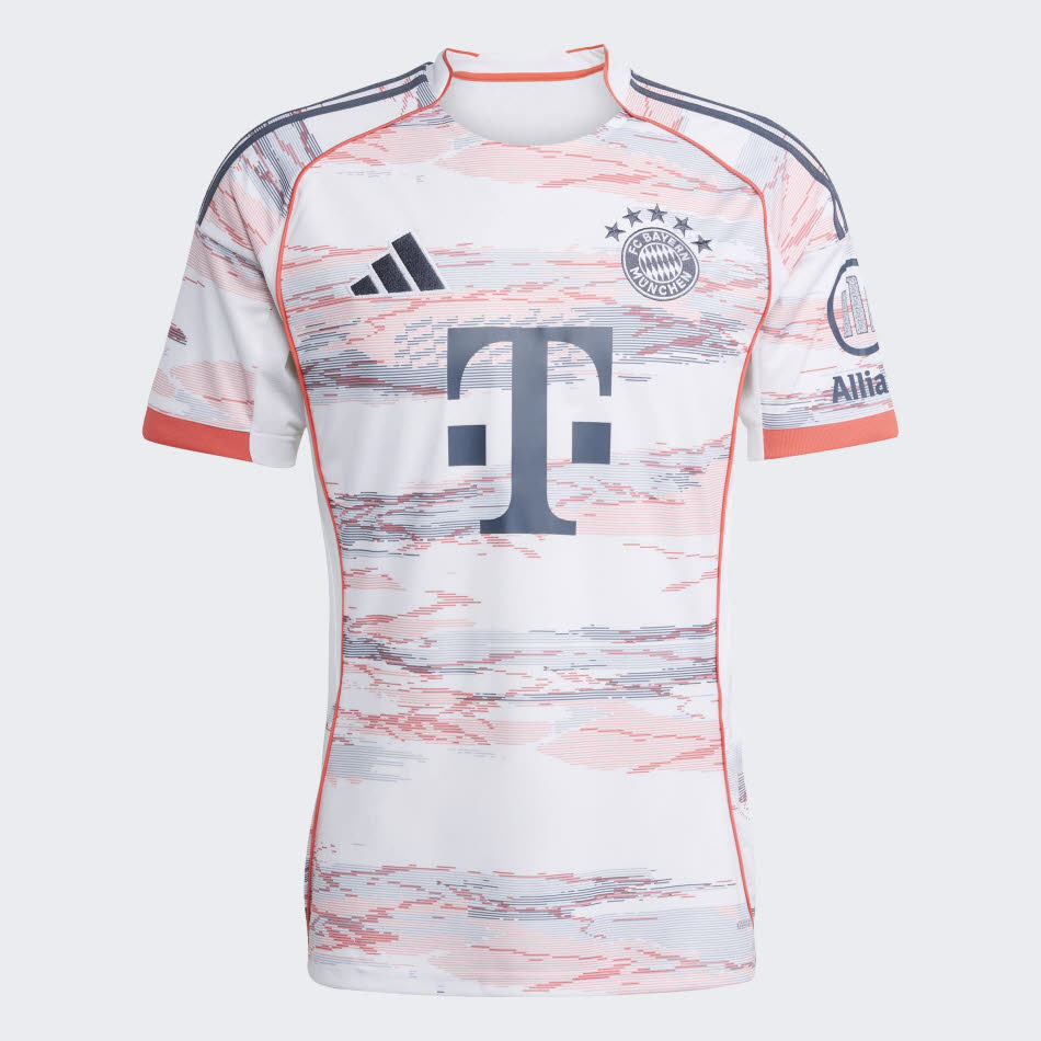 adidas FC Bayern München 25/26 Auswärtstrikot Herren Fußballtrikot weiß
