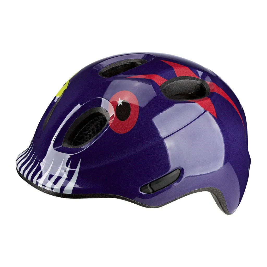 KED MEGGY SPARK Kinder Radhelm Fahrradhelm monster mood purple blue glossy