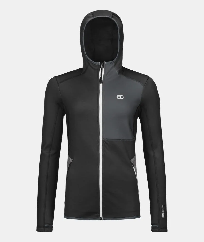 Ortovox FLEECE HOODY W Damen Fleecejacke schwarz