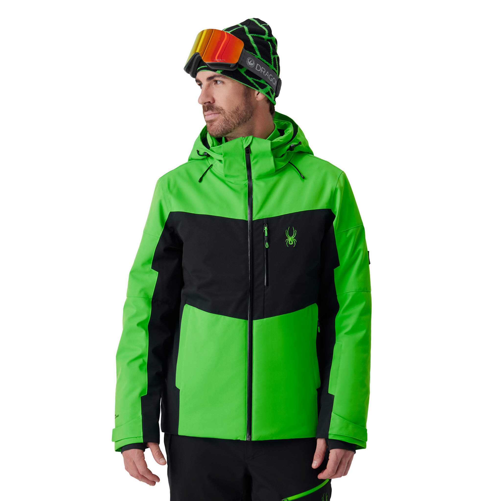 Spyder COPPER JACKET Skijacke Herren schwarz/grün