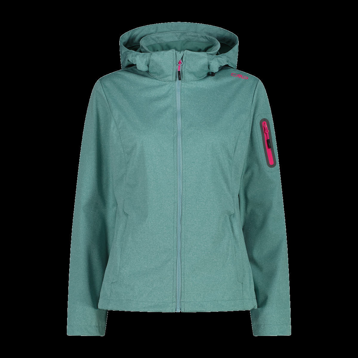 CMP Damen Kapuzenjacke Softshelljacke blaugrün