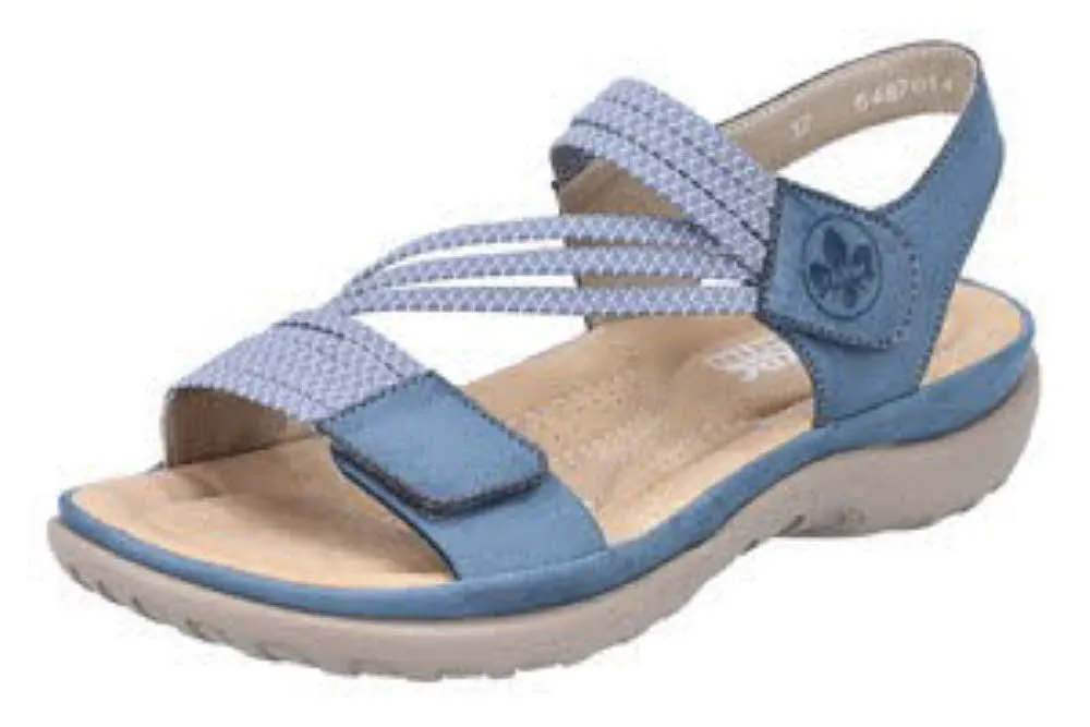 Rieker Damen Riemchensandalen hellblau NEU