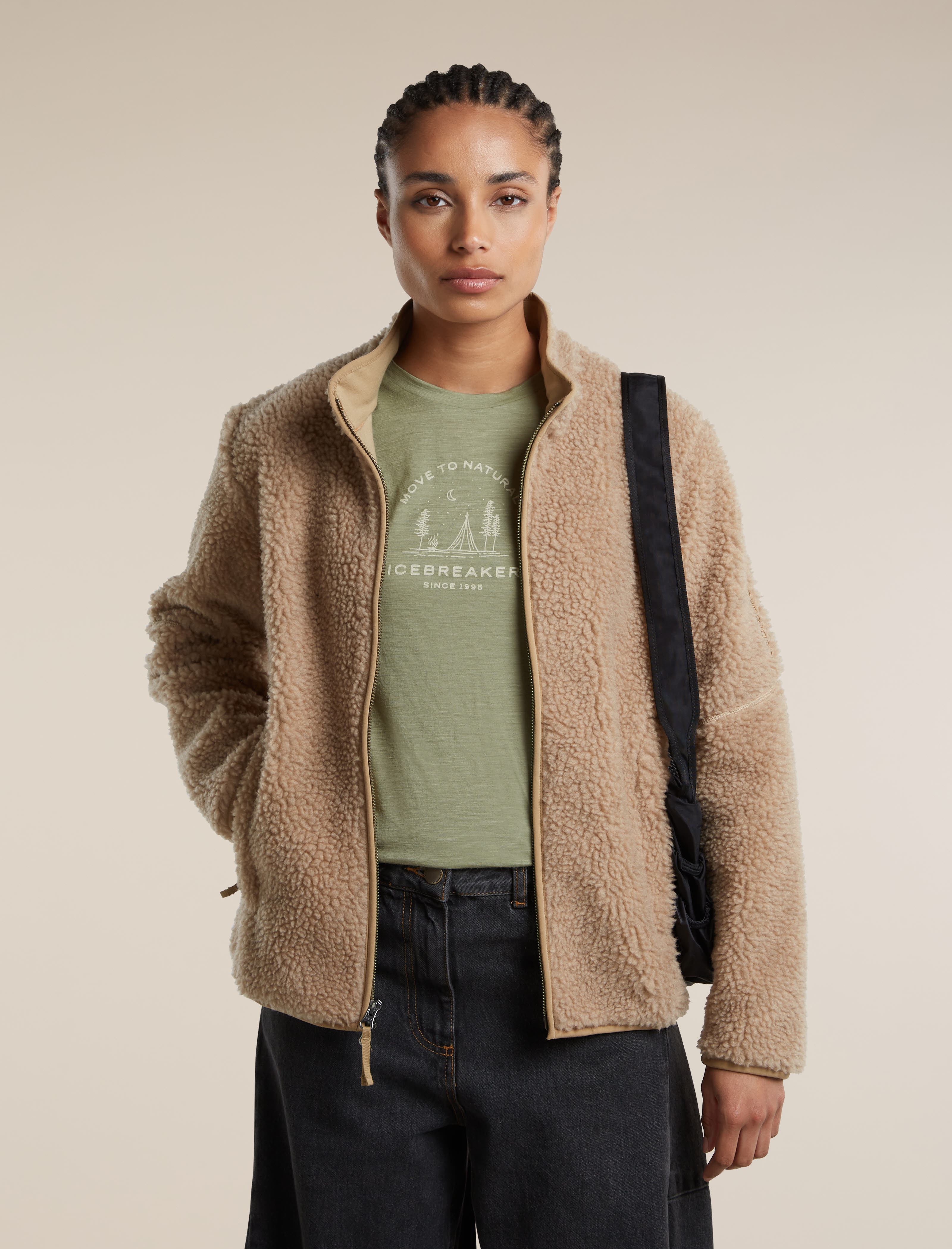 Icebreaker  Mer 150 Tech Lite SS Tee Peace Pas Damen Merinoshirt grün