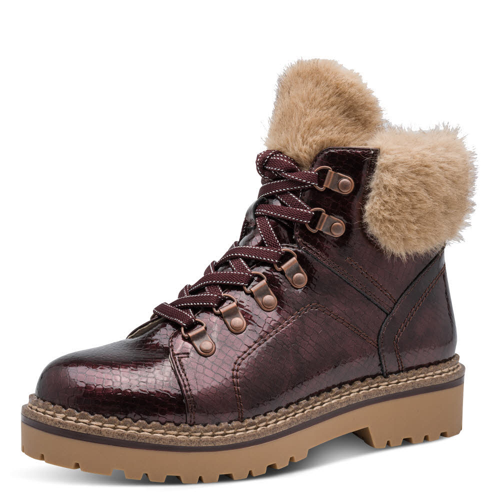 Tamaris Damen Stiefelette Winterstiefel rot