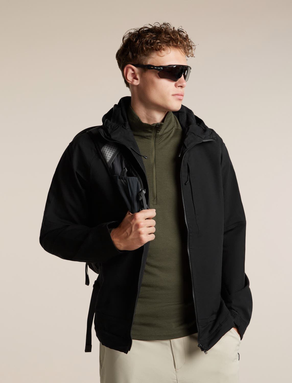 ICEBREAKER HE 200 Oasis LS Half Zip Herren Skirolli grün