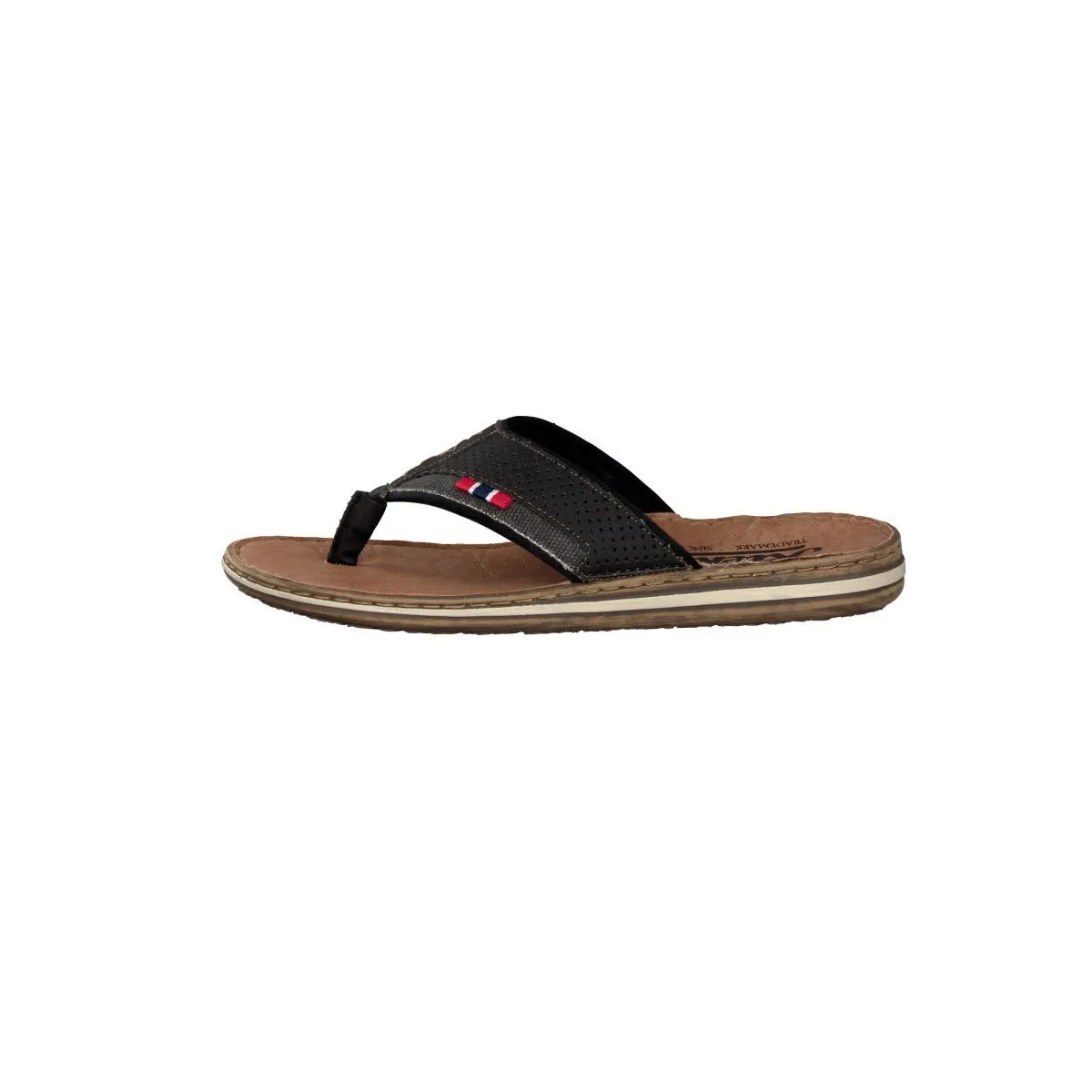 Rieker Pantolette Herren Flip Flop Zehensteg Schwarz Anthrazit NEU
