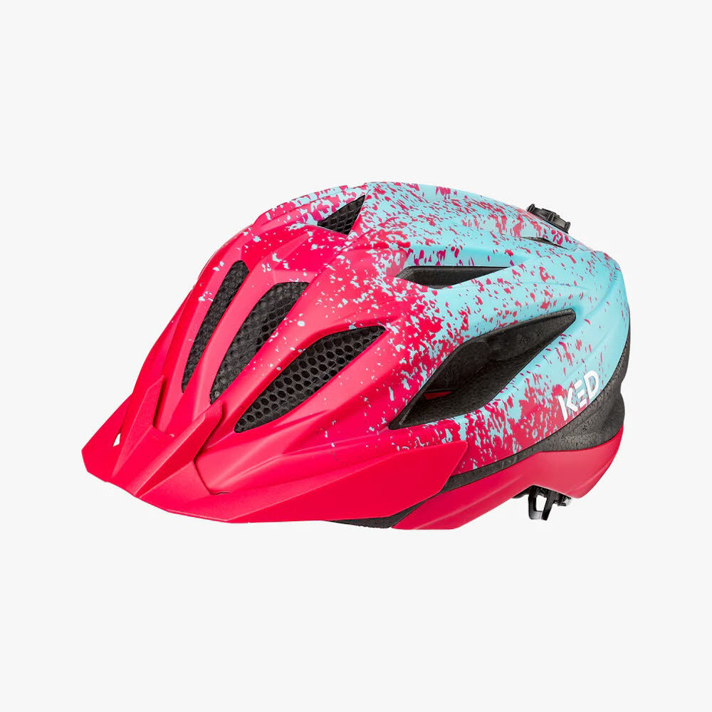 KED STREET JR. PRO Mädchen Fahrradhelm pink iceblue matt