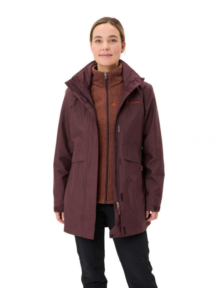VAUDE Idris 3in1 Parka IV Damen 3in1 Winterjacke rot