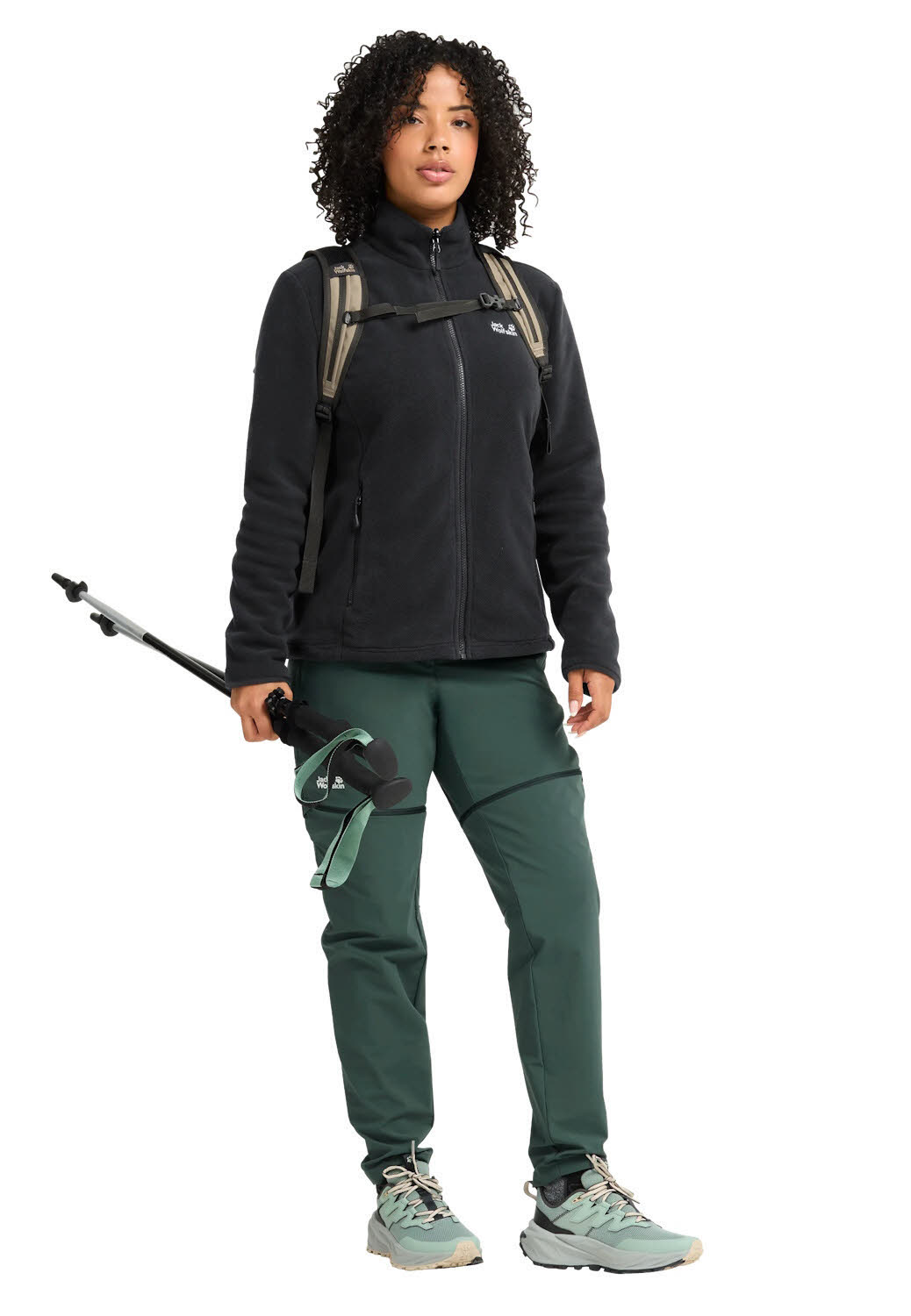 Jack Wolfskin TAUNUS 200 FZ Damen Fleecejacke Midlayer schwarz