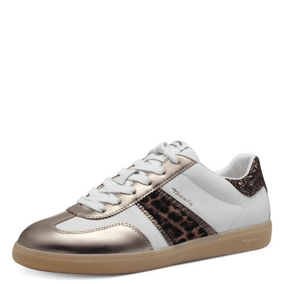 Tamaris Damen Sneaker leopard braun weiß
