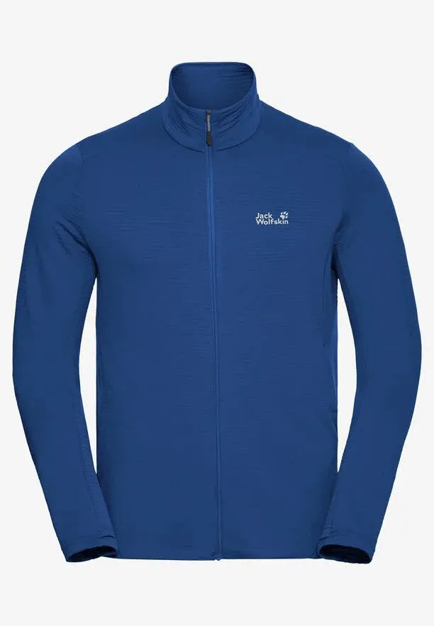 Jack Wolfskin Litestride Fz Herren atmungsaktive Fleecejacke blau