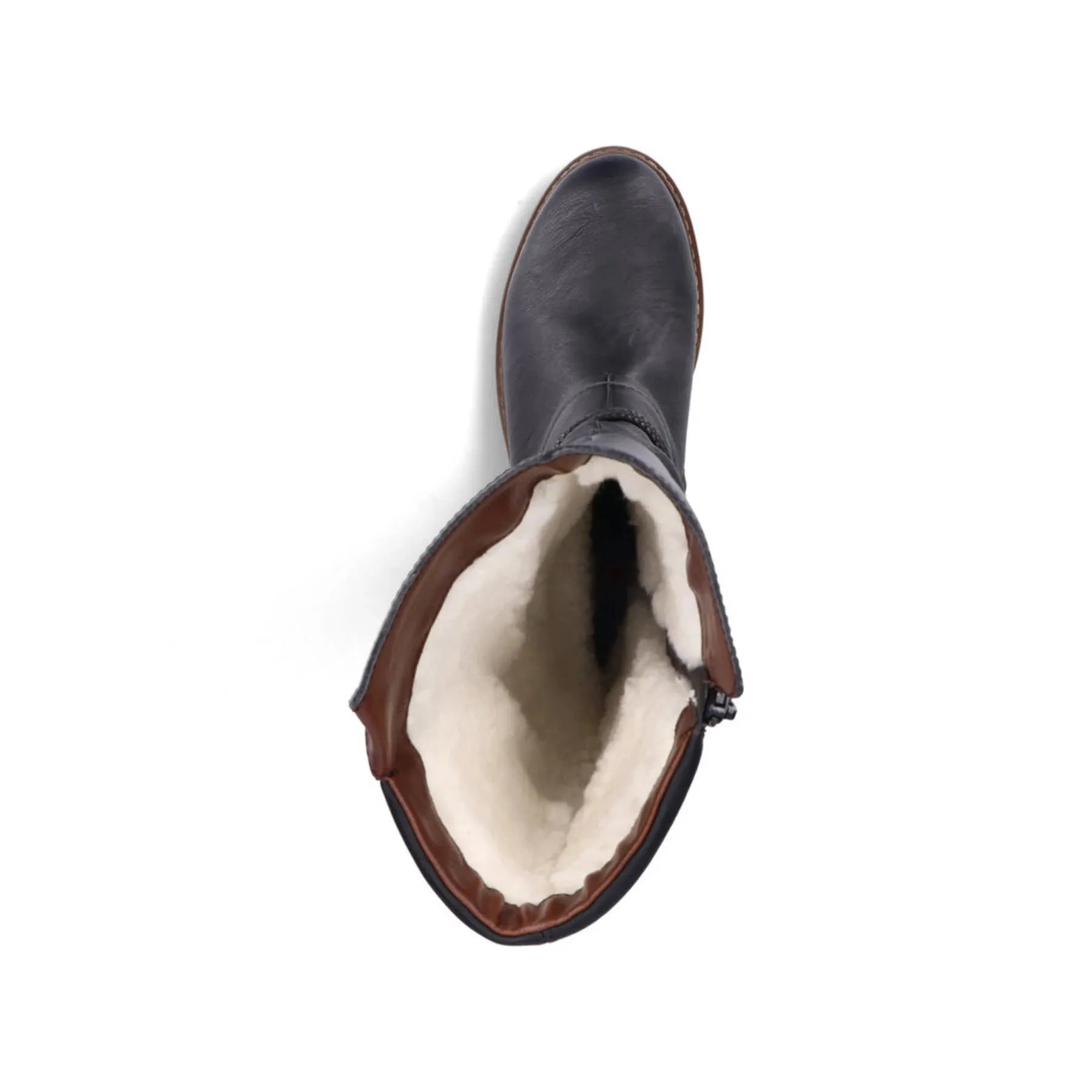 Rieker HWK Damen Stiefel gefüttert Hochschaftstiefel Modeschuh schwarz NEU