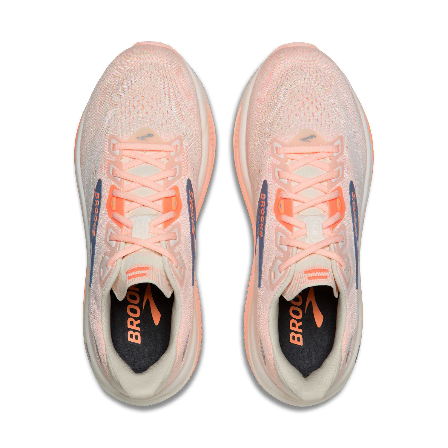 Brooks Ghost 18 Damen Laufschuhe Joggingschuhe star white/cyber peach/grey