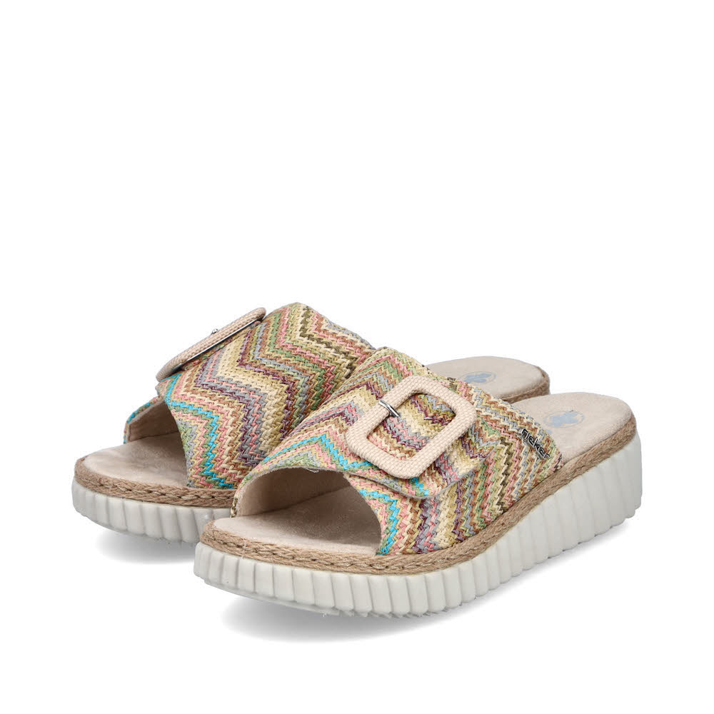 Rieker FSK Damen Sandalen Pantoletten pastell