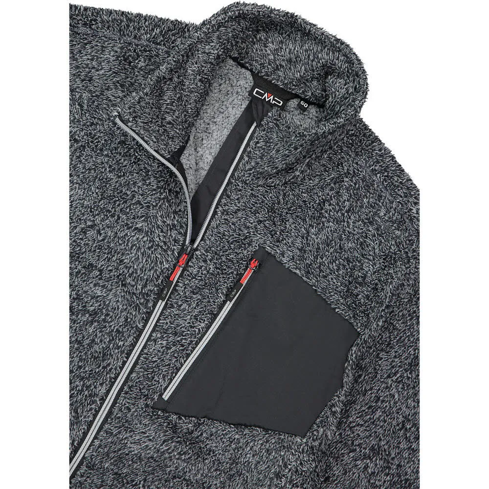 CMP MAN JACKET Herren Fleecejacke grau